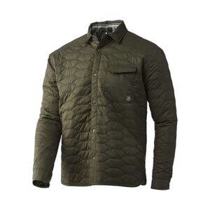 Huk Men's Tarpon Quilt‎ Shacket, Moss Green, XL